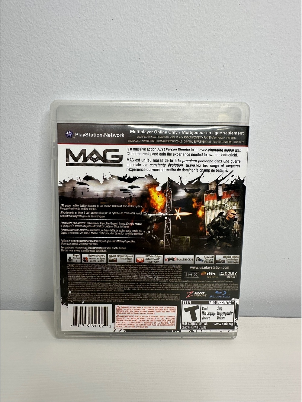 MAG PS3 PlayStation 3 Game w/ Case No Manual Sony Zipper Interactive - Picture 2 of 4